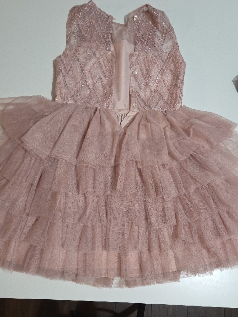 Blueberi Boulevard Pink Lace & Satin Party Dress - Picture 5 of 7